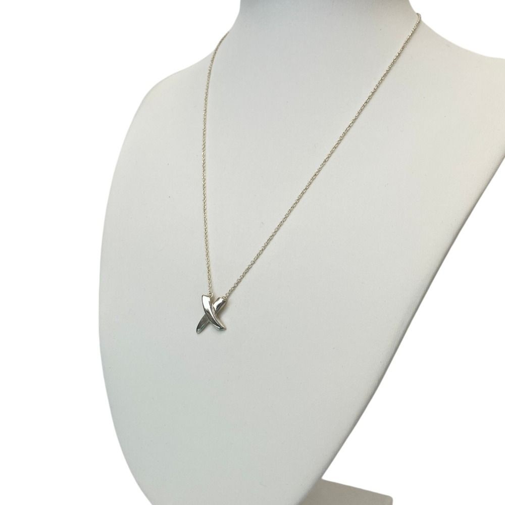 Tiffany & Co Paloma Picasso Graffiti Kiss Necklace 925 Sterling Silver — view 3