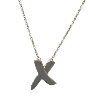 Tiffany & Co Paloma Picasso Graffiti Kiss Necklace 925 Sterling Silver