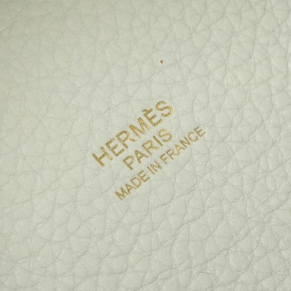 Hermes Picotin Lock PM 18 PM Tote Bag Taurillon Clemence White Gold — view 7