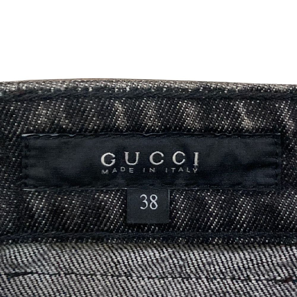 Gucci Horsebit Denim Mini Skirt Gray — view 8