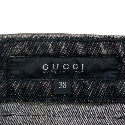 Gucci Horsebit Denim Mini Skirt Gray — view 8
