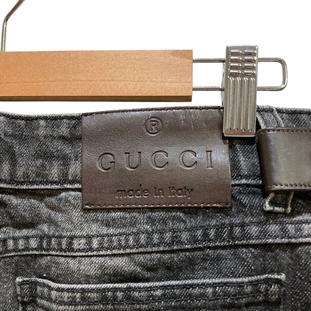 Gucci Horsebit Denim Mini Skirt Gray — view 6