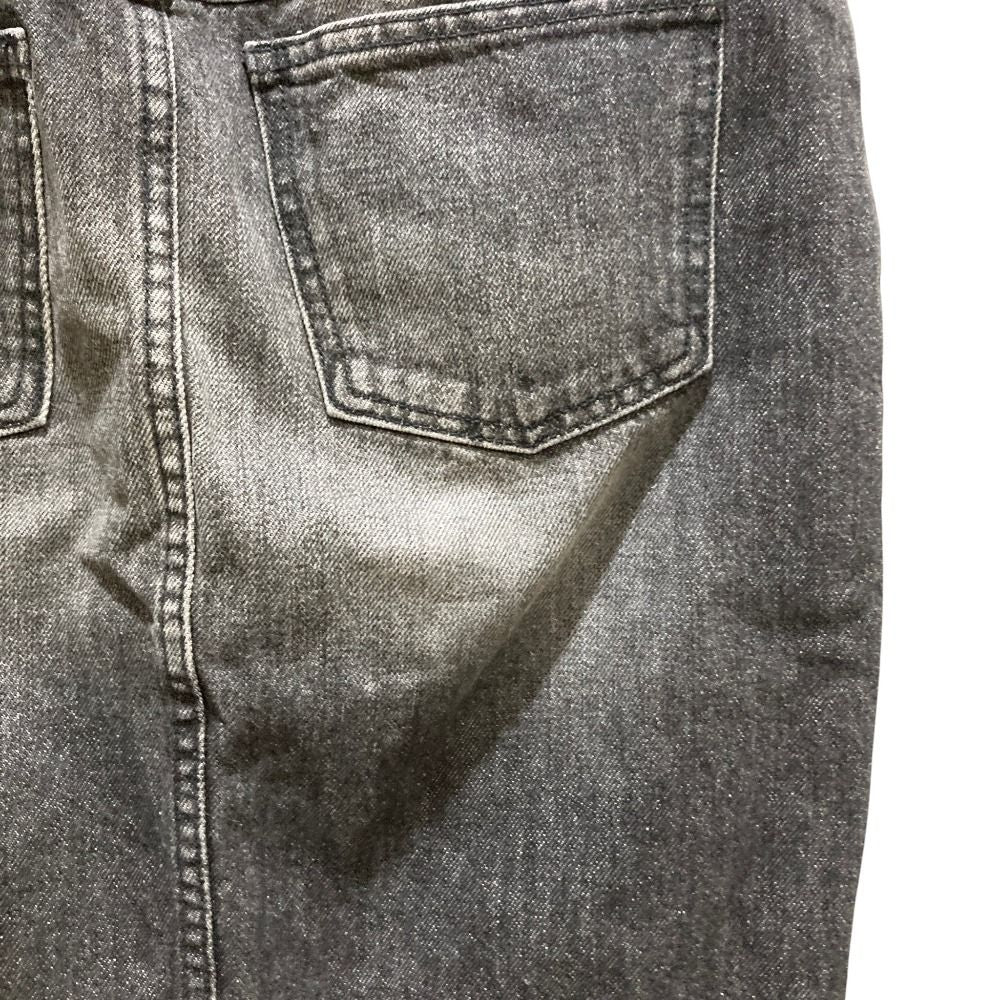 Gucci Horsebit Denim Mini Skirt Gray — view 7