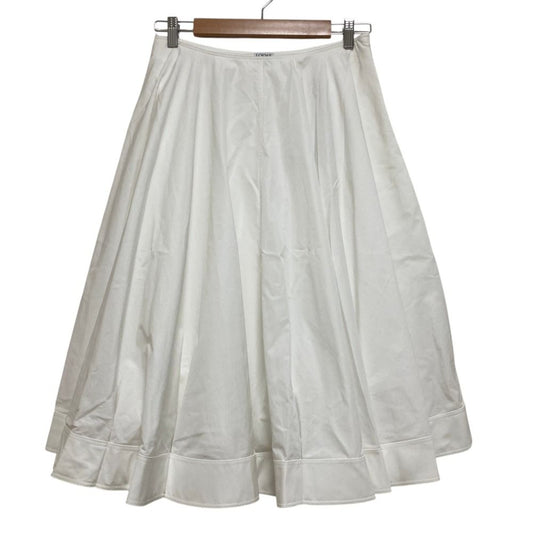 Loewe Anagram Embroidery Poplin Flareskirt White