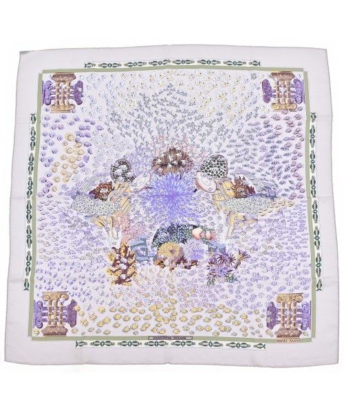 Hermes Bandana Scarf Gray