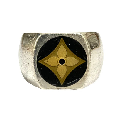 Louis Vuitton Bague Fleur Monogram Ring L Silver