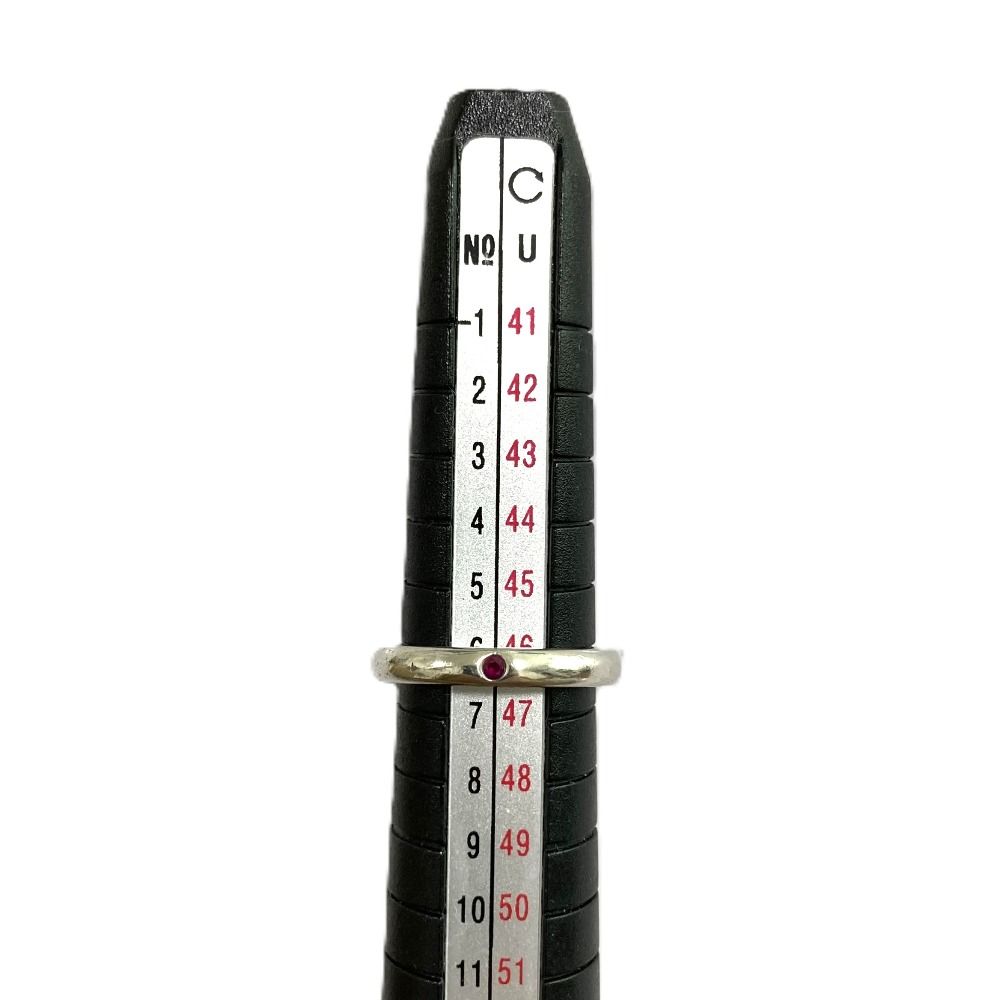Tiffany & Co Elsa Peretti Ruby Stacking Band Ring 925 Sterling Silver — view 6
