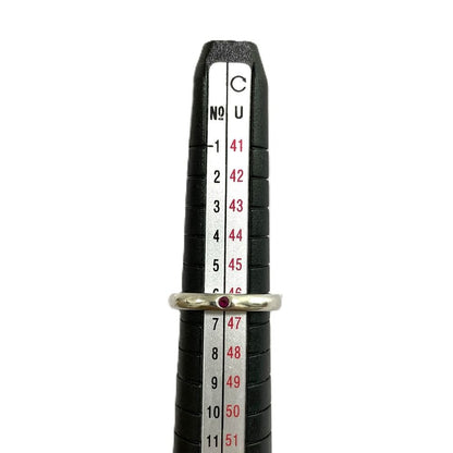 Tiffany & Co Elsa Peretti Ruby Stacking Band Ring 925 Sterling Silver — view 6