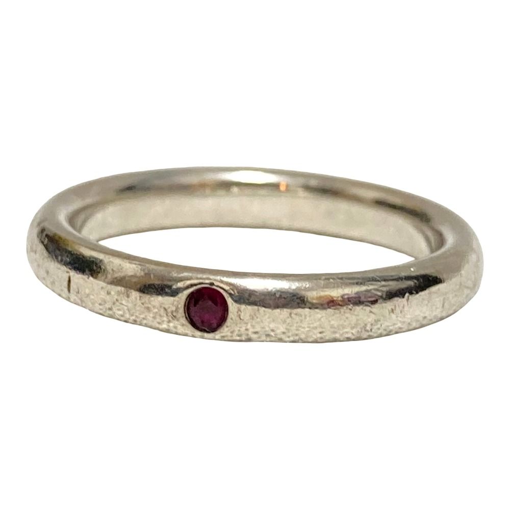 Tiffany & Co Elsa Peretti Ruby Stacking Band Ring 925 Sterling Silver — view 5