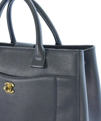 Chanel Caviar Leather Neo Executive Tote Bag Navy — view 8