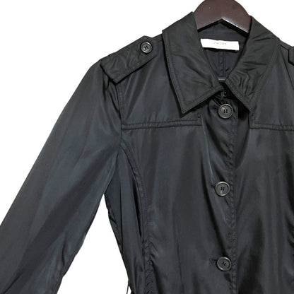 Prada Nylon Trench Coat with Belt Black 40 — view 3