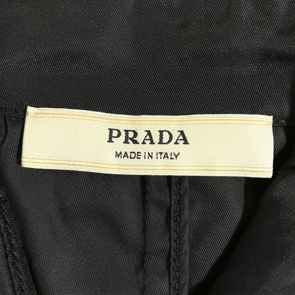 Prada Nylon Trench Coat with Belt Black 40 — view 7