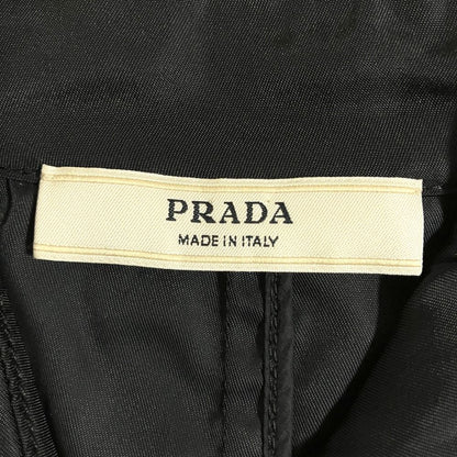 Prada Nylon Trench Coat with Belt Black 40 — view 7