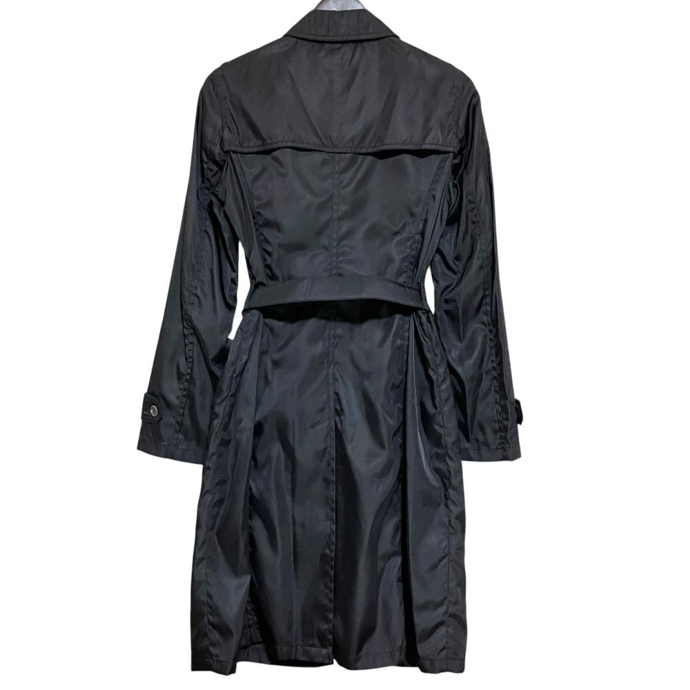 Prada Nylon Trench Coat with Belt Black 40 — view 2