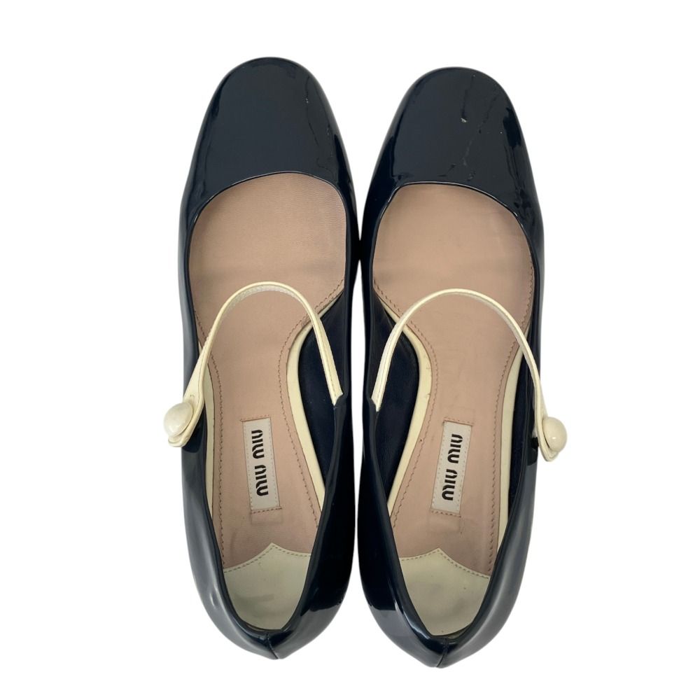 Miu Miu Bijou Heels Pumps Navy — view 4
