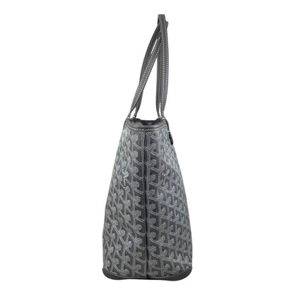 Goyard Tote Bag Artois PM Goyardine Canvas Leather Logo Gray — view 4
