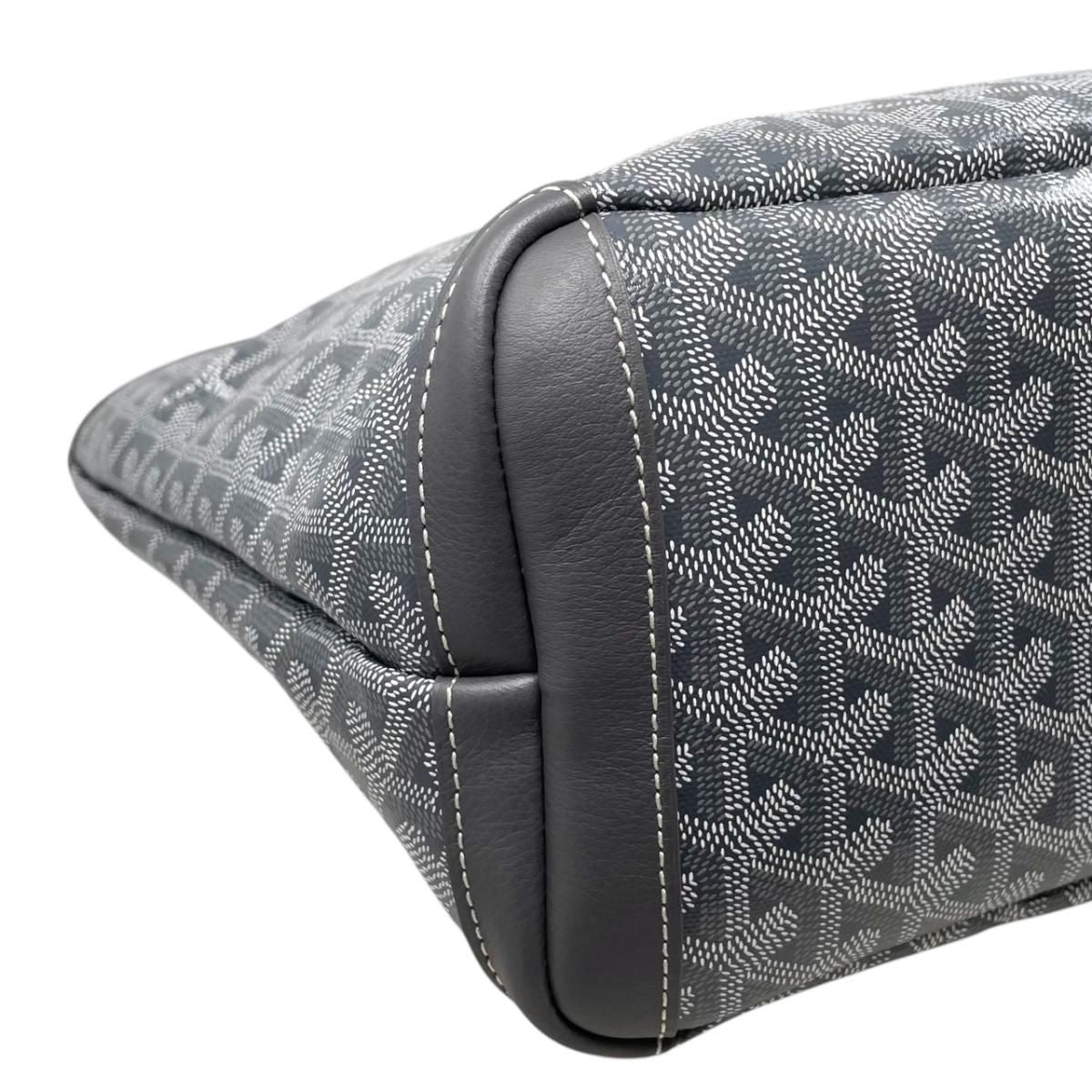 Goyard Tote Bag Artois PM Goyardine Canvas Leather Logo Gray — view 6