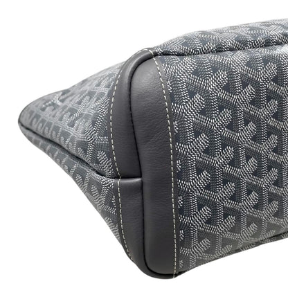 Goyard Tote Bag Artois PM Goyardine Canvas Leather Logo Gray — view 6