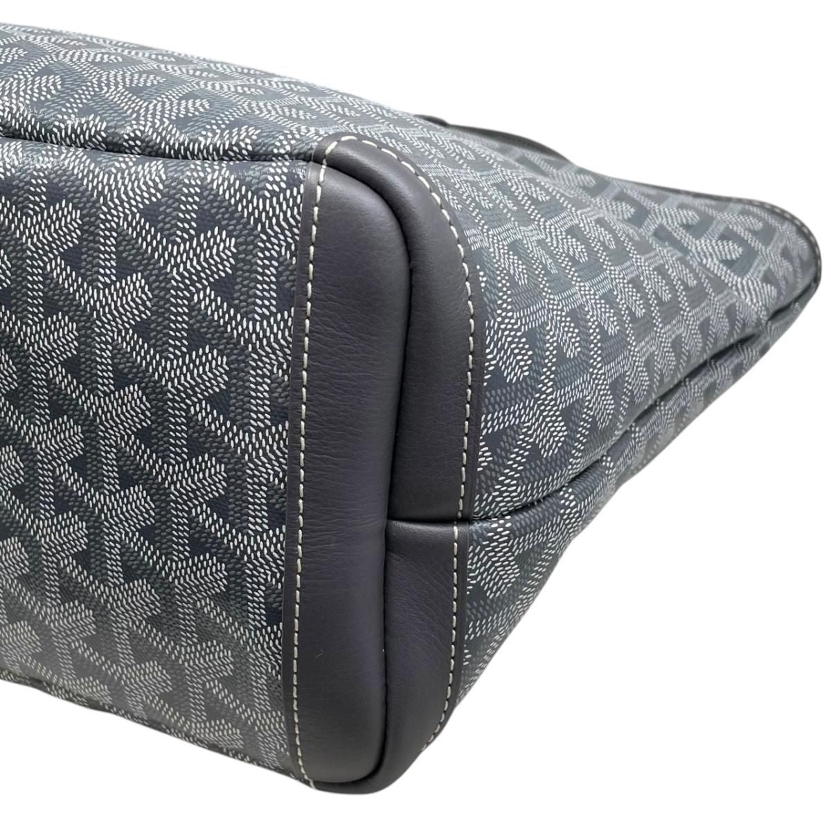 Goyard Tote Bag Artois PM Goyardine Canvas Leather Logo Gray — view 7