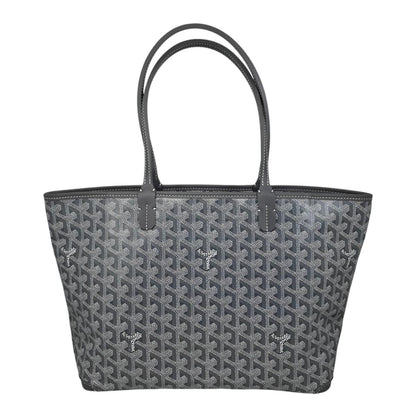 Goyard Tote Bag Artois PM Goyardine Canvas Leather Logo Gray