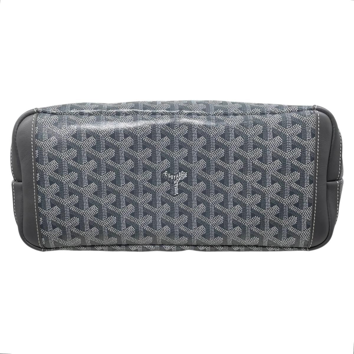 Goyard Tote Bag Artois PM Goyardine Canvas Leather Logo Gray — view 5