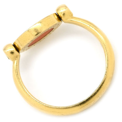 Bvlgari Ring Flip Black Yellow Gold 18k Onyx Coral — view 2