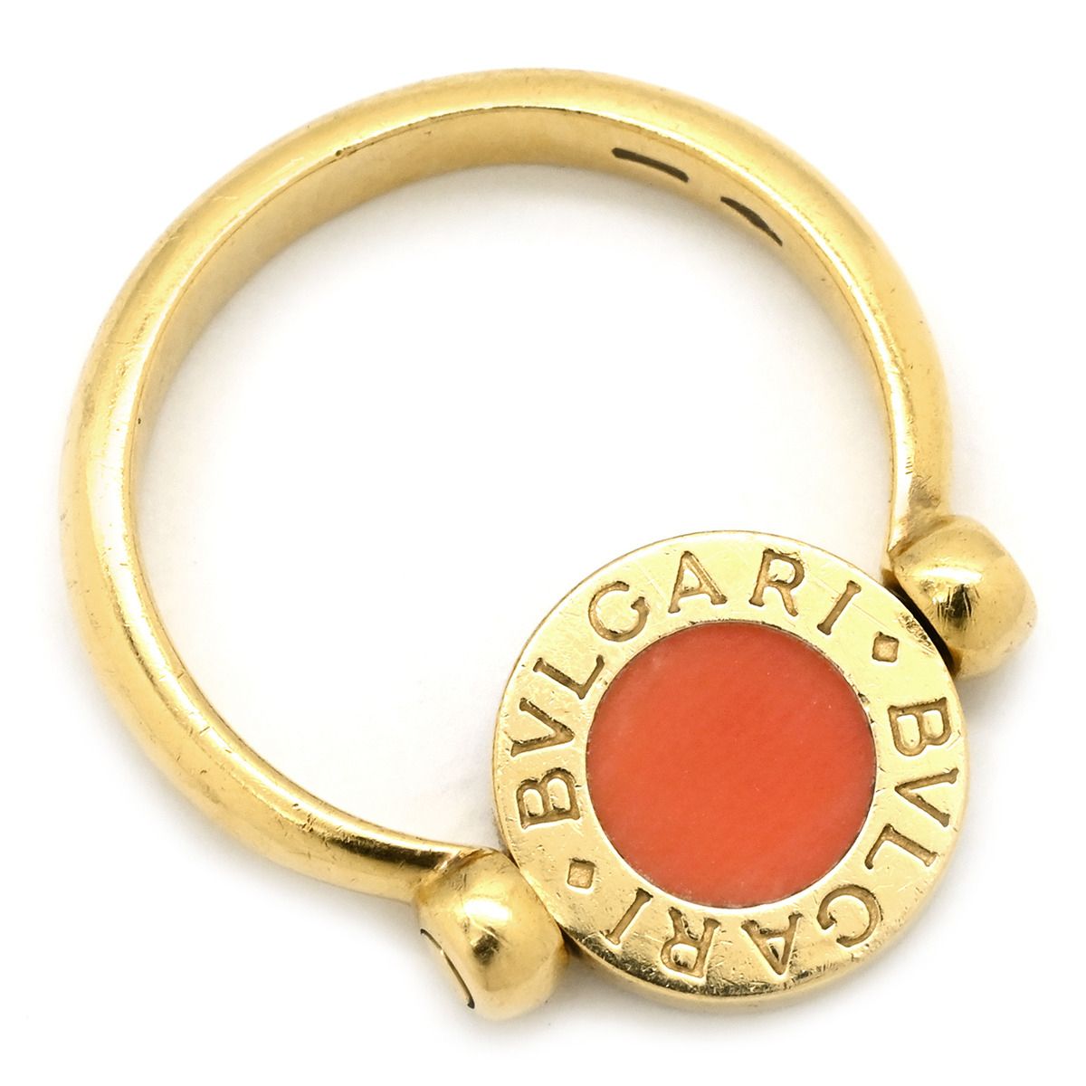Bvlgari Ring Flip Black Yellow Gold 18k Onyx Coral — view 3