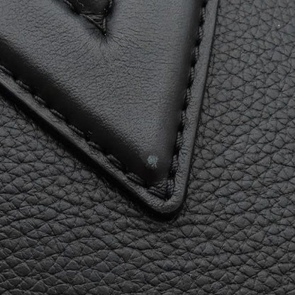 Louis Vuitton 2-Way Bag on My Side MM Leather Shearling Black White Gold Fur — view 6
