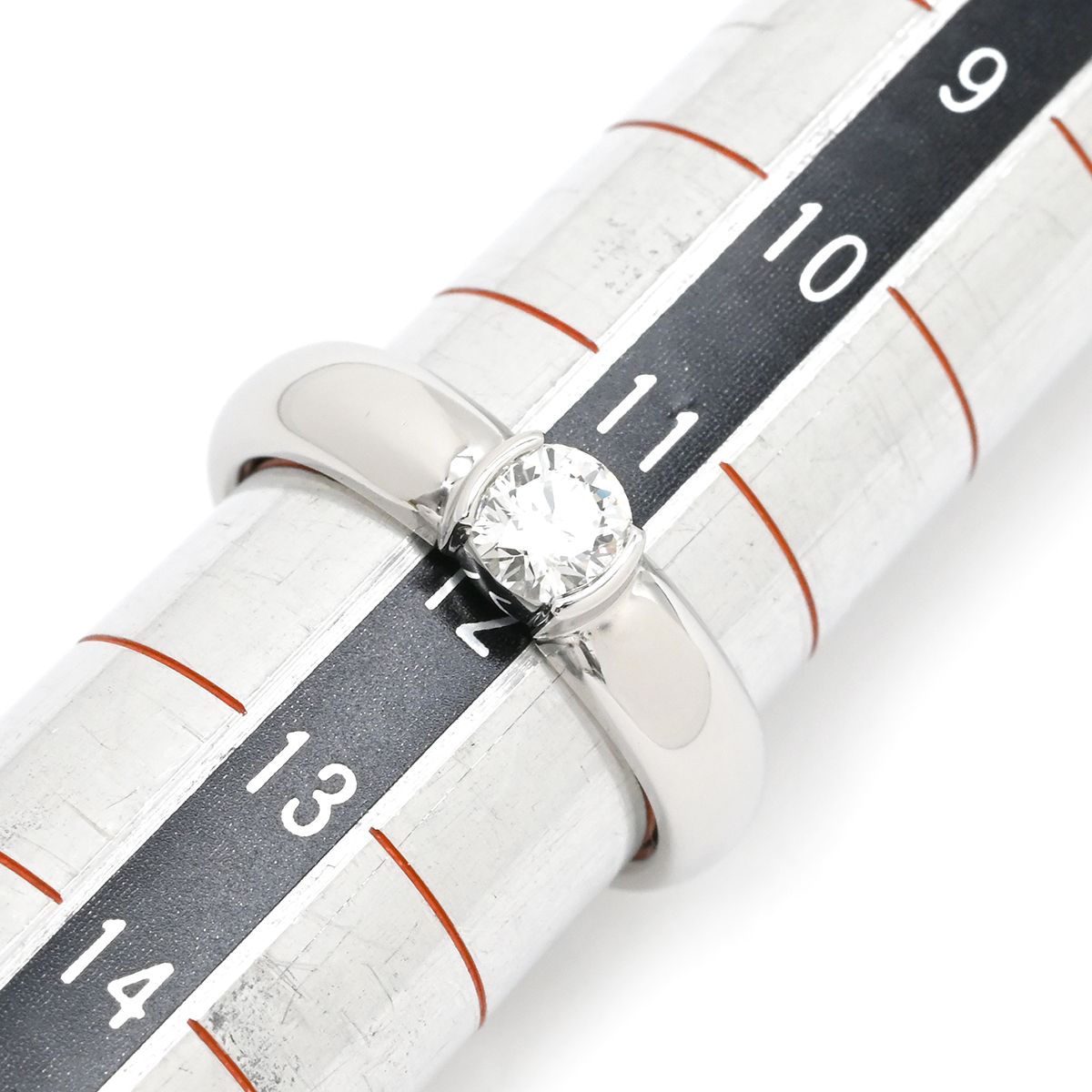 Tiffany & Co Ring Dots Solitaire Diamond Platinum Silver T&Co — view 6