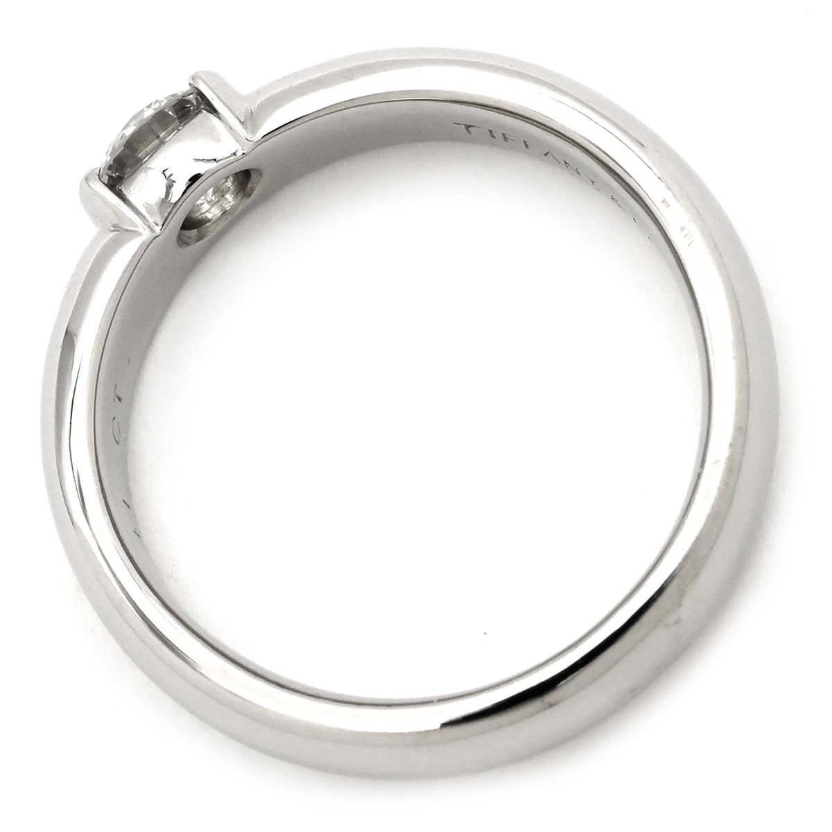 Tiffany & Co Ring Dots Solitaire Diamond Platinum Silver T&Co — view 2