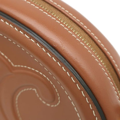 Celine Shoulder Bag Oval Perth Cuir Triomphe Leather Tan Gold Brown Mini — view 7