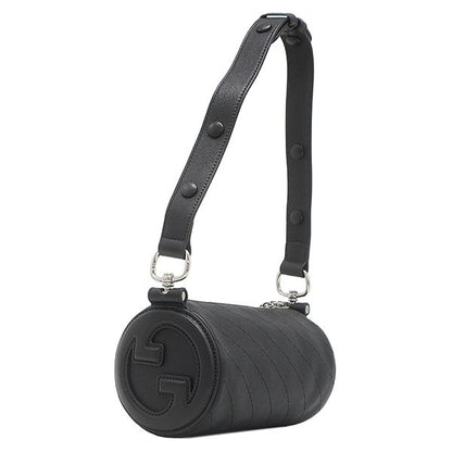Gucci Shoulder Bag Blondie Leather Black Silver Interlocking — view 2