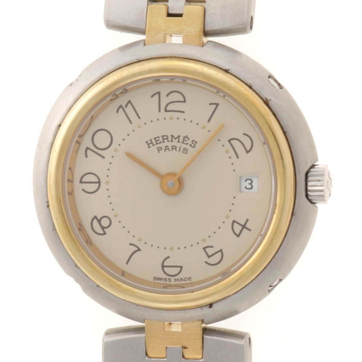 Hermes Profile Watch Stainless Steel Silver Stamp