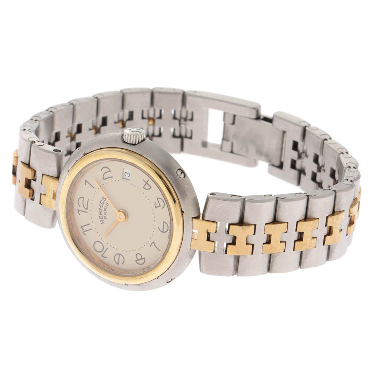 Hermes Profile Watch Stainless Steel Silver Stamp — view 3