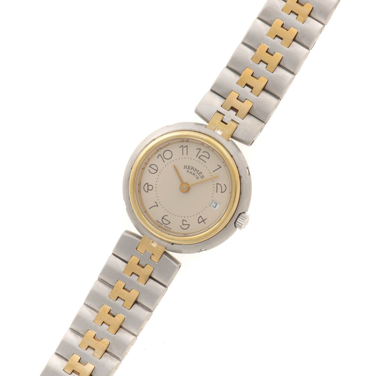 Hermes Profile Watch Stainless Steel Silver Stamp — view 2