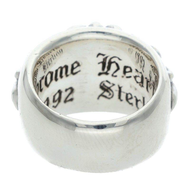 Chrome Hearts Flrl Floral Cross Silver Ring — view 2