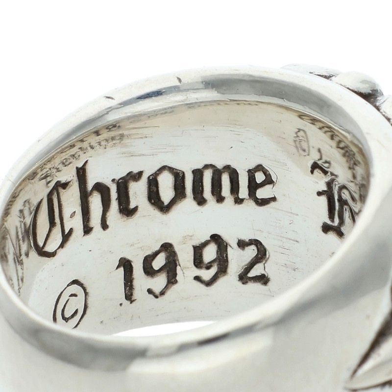 Chrome Hearts Flrl Floral Cross Silver Ring — view 3