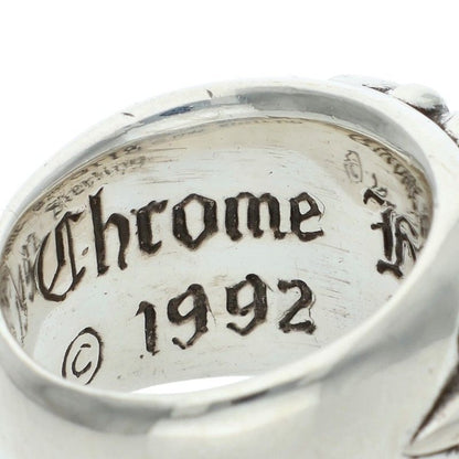 Chrome Hearts Flrl Floral Cross Silver Ring — view 3