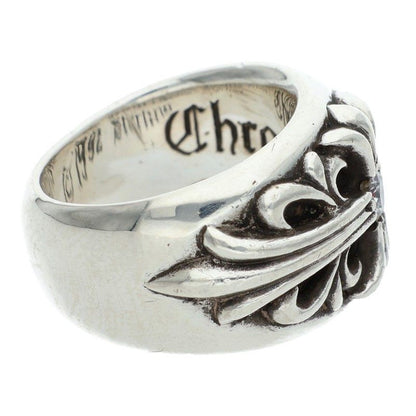 Chrome Hearts Flrl Floral Cross Silver Ring — view 5