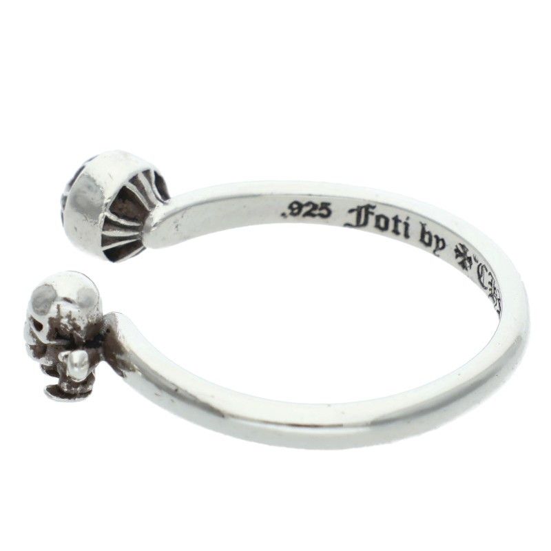 Chrome Hearts Bubblegum Foti Cross Ball Silver Ring — view 5