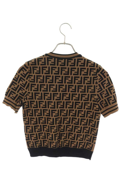 Fendi FF Zucca Fabric Short Sleeve Knit Sweater 36 — view 2