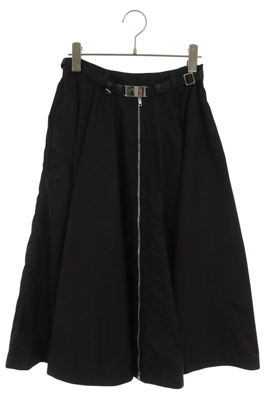 Prada Logo Buckle with Belt Re-Nylon Skirt