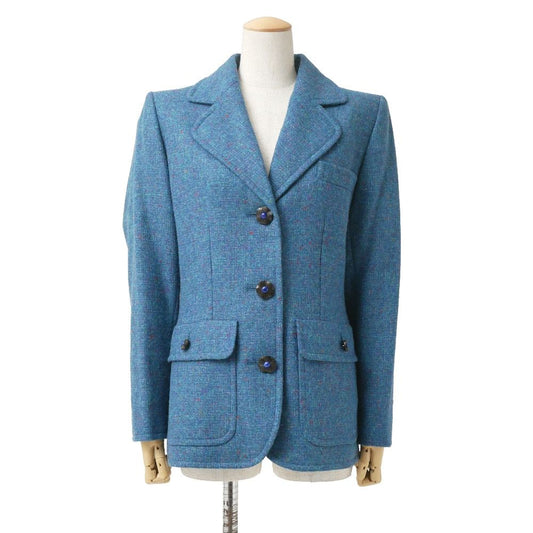 Saint Laurent Rive Gauche Vintage Tailored Jacket Tweed Blazer Single