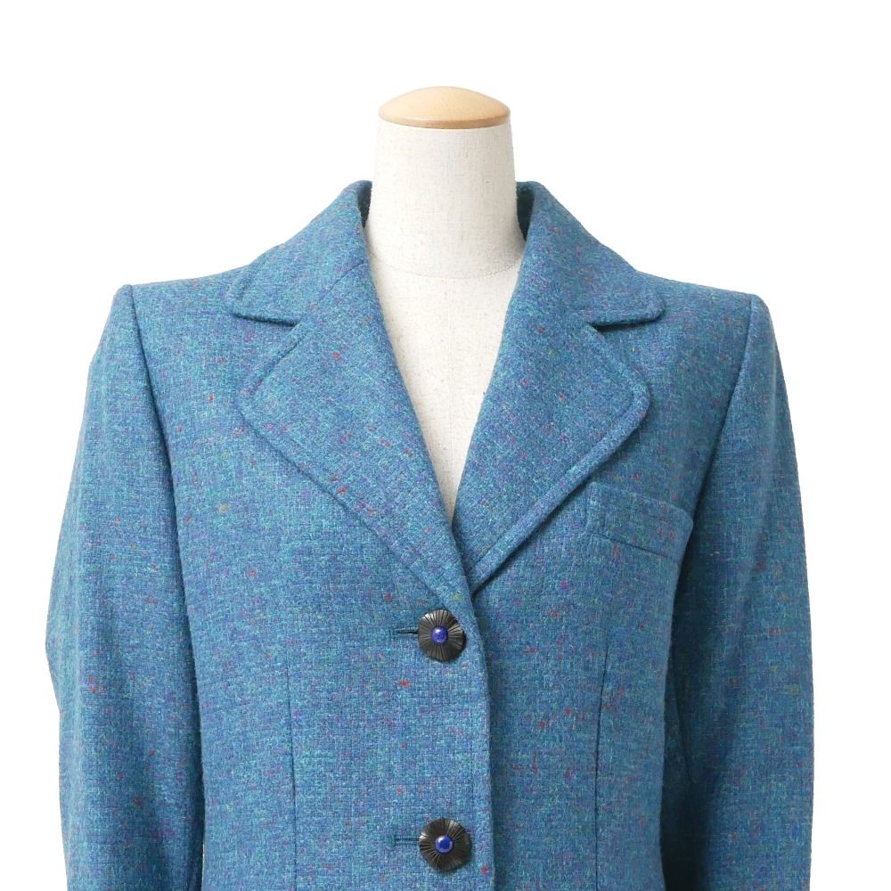 Saint Laurent Rive Gauche Vintage Tailored Jacket Tweed Blazer Single — view 2