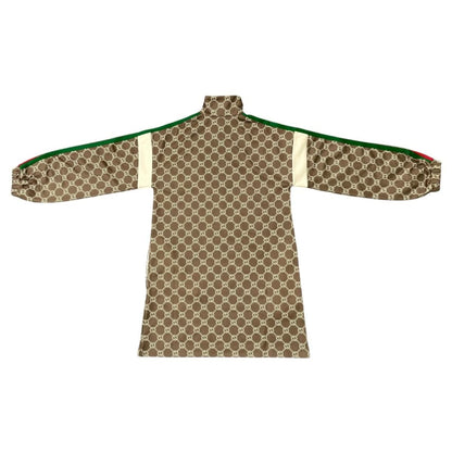 Gucci Dress Technical Jersey Interlocking G Web Stripe Logo Brown — view 2