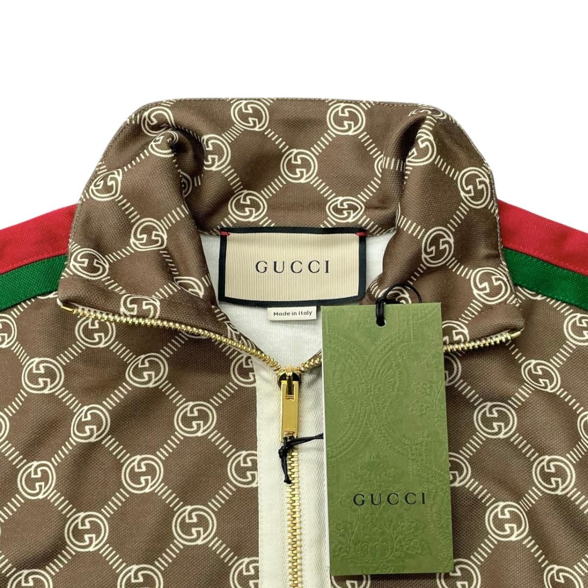 Gucci Dress Technical Jersey Interlocking G Web Stripe Logo Brown — view 7