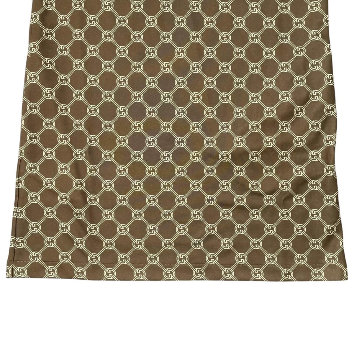 Gucci Dress Technical Jersey Interlocking G Web Stripe Logo Brown — view 4