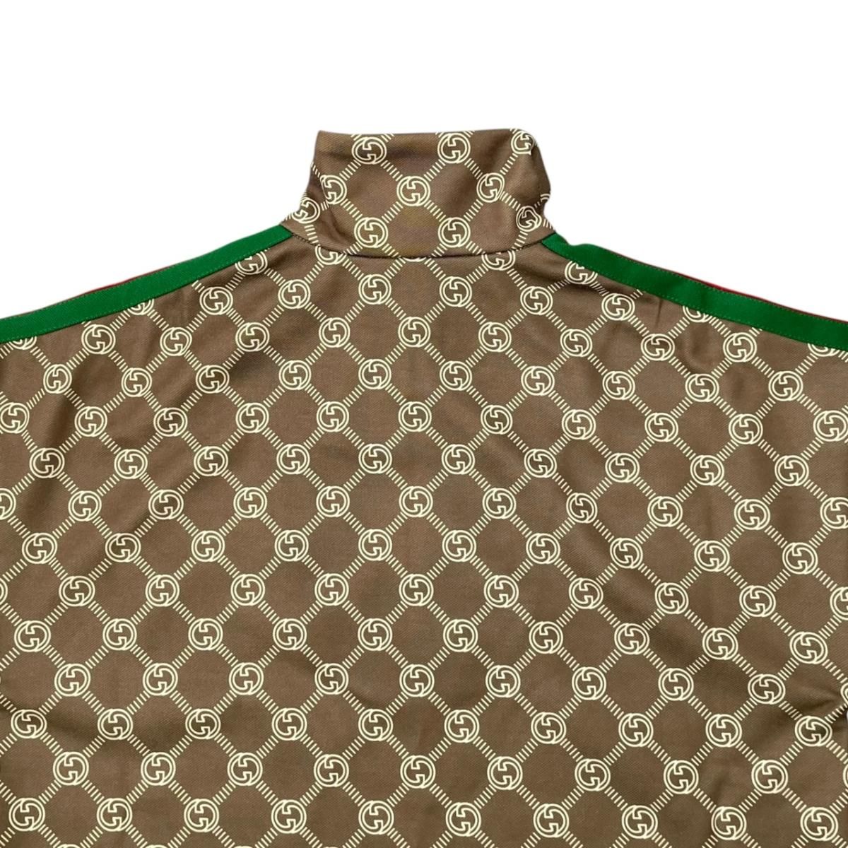 Gucci Dress Technical Jersey Interlocking G Web Stripe Logo Brown — view 5