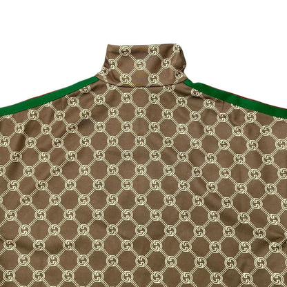Gucci Dress Technical Jersey Interlocking G Web Stripe Logo Brown — view 5