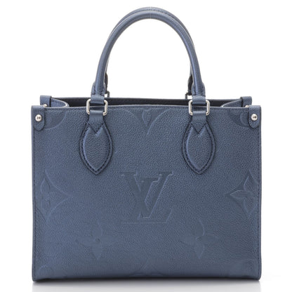 Louis Vuitton On The Go PM Monogram Empreinte Metallic Blue Shoulder Bag